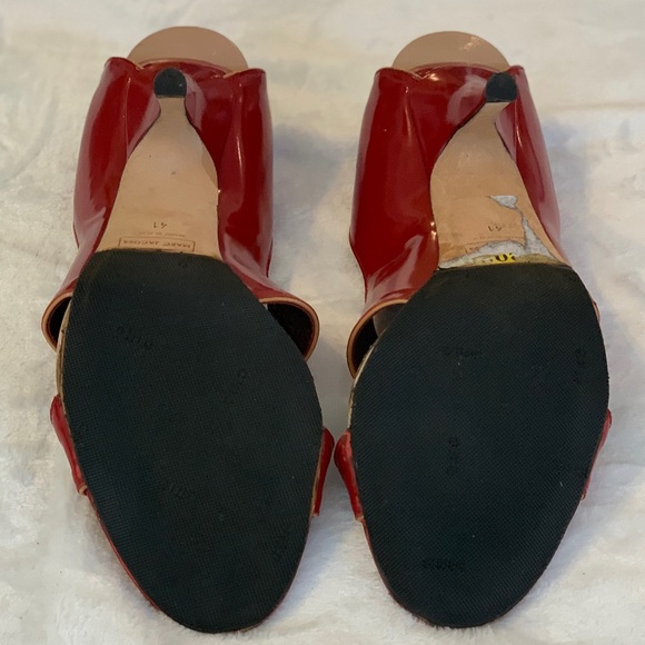 Vintage Marc Jacobs Red & Tan Slingback Sandal Heel Pumps, Size 41, Never worn! - Picture 8 of 11